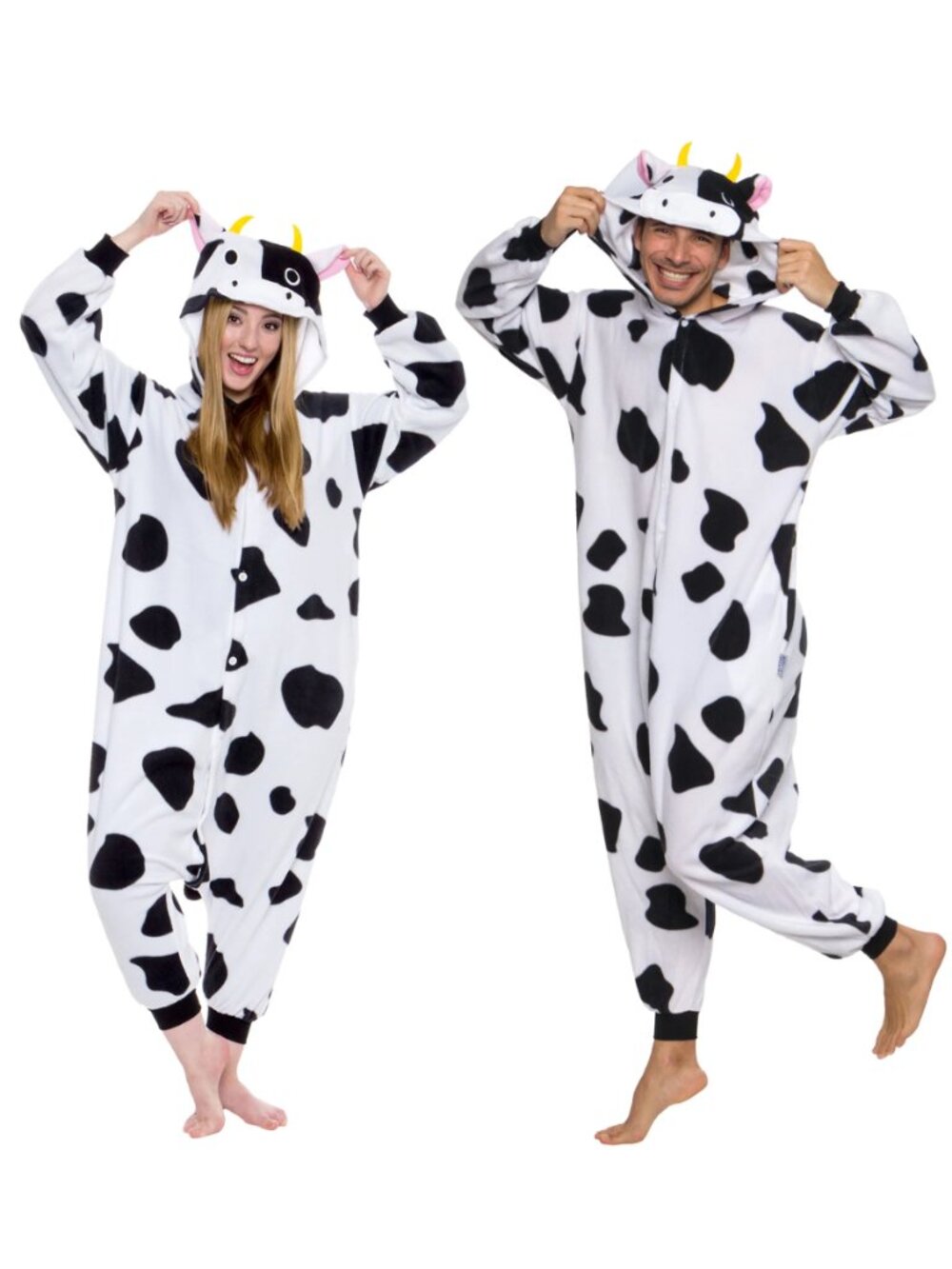 Funziez! Adult Cow Onesie Halloween Costume Cosplay Pajamas Size Small